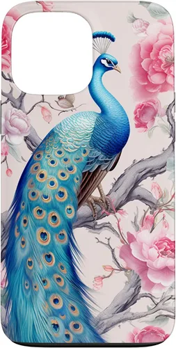 Vista 24 de Chinoiserie Peacock Rose Garden Case for iPhone 17