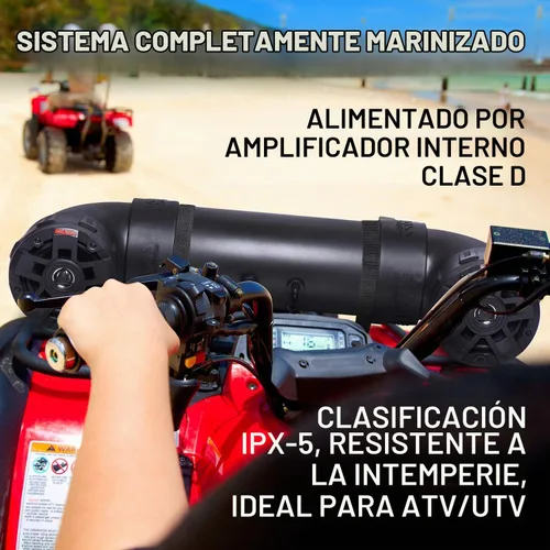 Vista 4 de BOSS Audio Systems UTV4B ATV UTV Sistema de sonido resistente a la intemperie, altavoces de 4 pulgadas, tweeters de 1 pulgada, amplificador