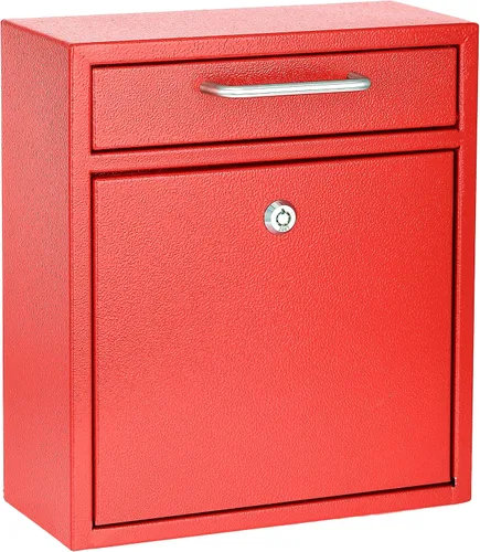 Vista 10 de AdirOffice contenedor con traba - Buzón de correo montado en pared., negro, 631-04-BLK