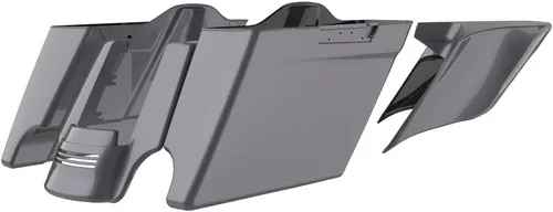Vista 94 de Cubiertas laterales de alforjas estiradas para motocicleta, extensión extendida para Harley Touring 2014+ - Whisky ámbar Amber Whiskey