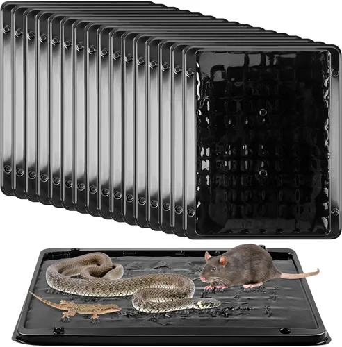 Vista 11 de Qualirey - Paquete de 8 trampas grandes de pegamento para ratas y ratones, 11.8 X 9.84 pulgadas, trampas grandes y resistentes para ratones