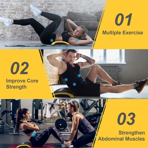 Vista 5 de POWER GUIDANCE Esterilla de ejercicio abdominal, almohadilla para sentarse, alfombrilla de entrenamiento abdominal y central para una gama completa