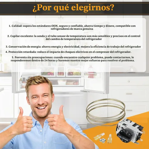 Vista 7 de Nuevo Kit de Control de Temperatura Mejorado 988284 800382 077B6856, Serie 077B, Compatible con Refrigeradores True, Supera las Especificaciones OEM