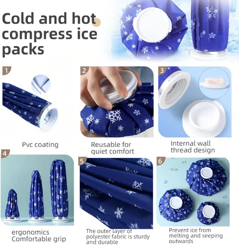 Vista 5 de Bolsa de hielo reutilizable caliente y fría para lesiones deportivas, paquete de hielo para lesiones, terapia de frío y calor, paquete frío