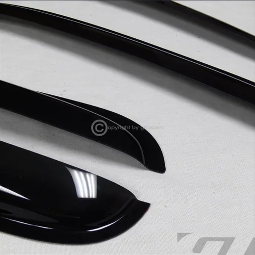 Vista 2 de Viseras de ventana de protección solar y lluvia de humo oscuro, 4 unidades, compatible con Chevy Silverado/GMC Sierra 1999-2006 Extended Cab y 2007