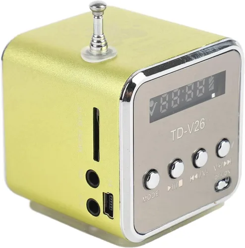 Vista 13 de Reproductor de música, mini altavoz Reproductor de música Radio FM portátil Estéreo PC Tarjeta de soporte de moda y disco U (negro)