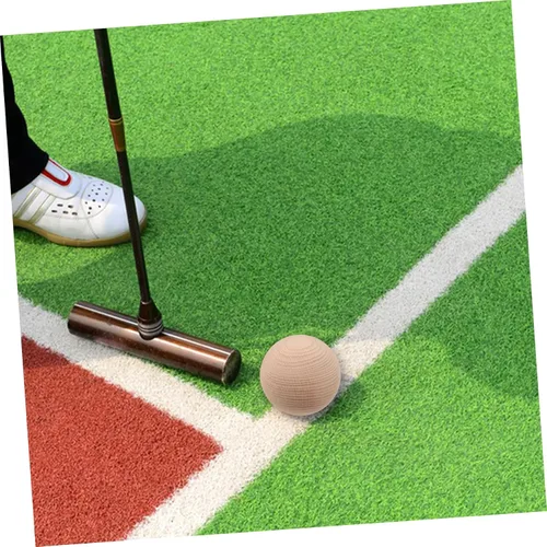 Vista 6 de Juego de 3 pelotas de golf de croquet duraderas para exteriores, para divertidas reuniones familiares y actividades en el patio trasero, ideal