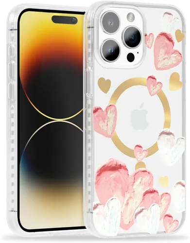 Vista 70 de SCORPIFY Funda para iPhone 15 Pro Max [Compatible con MagSafe] con Diseño de Estampado de Leopardo Guepardo Negro Mate, Linda Funda Magnética