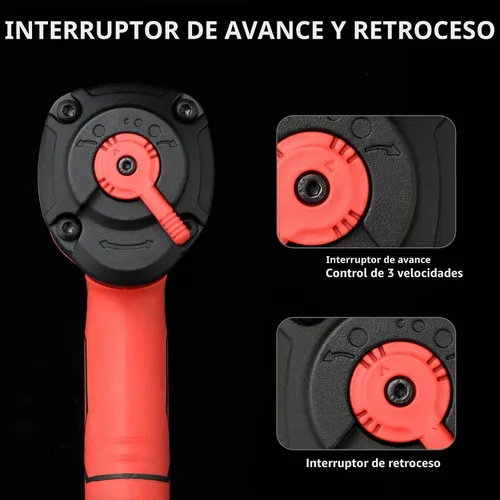 Vista 5 de AEROPRO TOOLS Llave de impacto neumática compuesta de 1/2 pulgada Twin Hammer,1220 FT-LBS Max Loosening Torque,8000RPM,for Auto Repair,Tire Shop