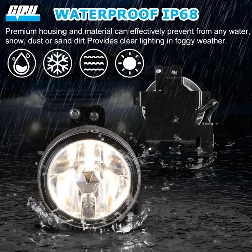 Vista 3 de CPW Luces antiniebla aptas para Honda Element 2003 2004 2005 2006, proyector de conducción de conductor y pasajero, luces antiniebla con bombillas
