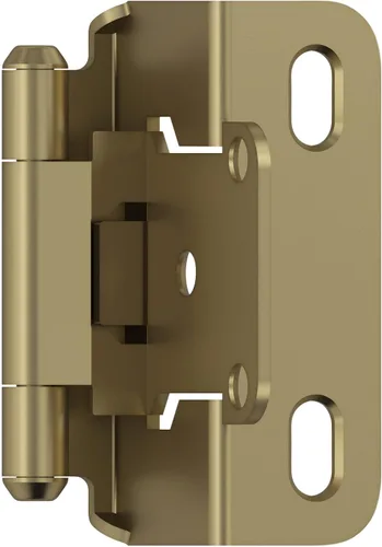 Vista 18 de Amerock BPR7540BB Bisagra de gabinete 1/2 pulg (13 mm) superpuesta de cierre automático de envoltura completa de latón pulido para puerta