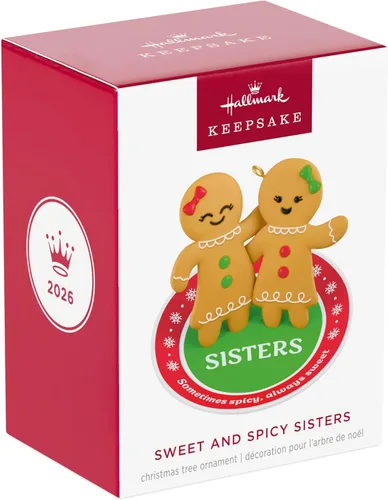 Vista 7 de Hallmark Keepsake Adorno de Navidad 2026, hermanas dulces y picantes