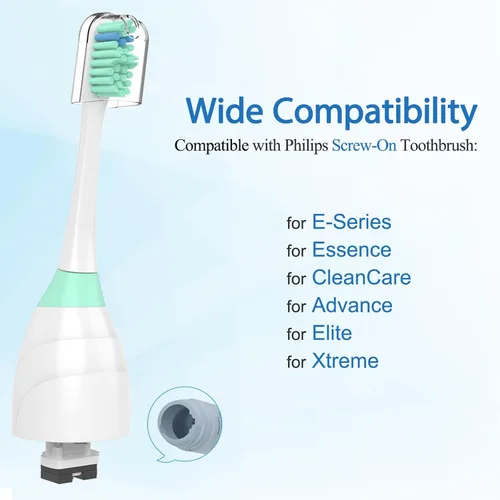 Vista 2 de Cabezales de cepillo de dientes de repuesto para Philips Sonicare E Series, cabezal de cepillo de repuesto compatible con Phillips Sonic Care