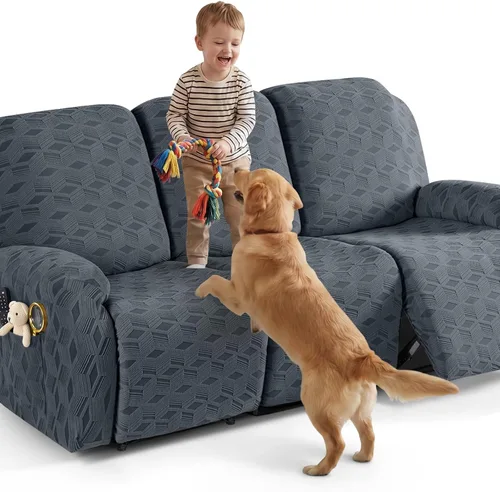 Vista 28 de TAOCOCO Funda para Reclinable de 3 Piezas, Fundas para Silla Reclinable, Funda Elástica de Jacquard para Silla Reclinable, Protector de Muebles