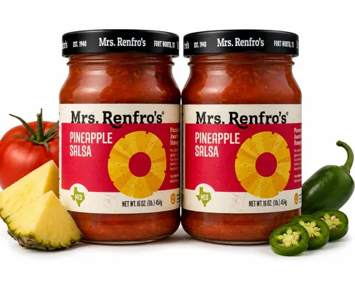 Vista 10 de Mrs. Renfro's Salsa de piña, tarros de 16 onzas (paquete de 4) – Salsa gourmet dulce y picante sin gluten con piña, tomates y pimientos – Salsa