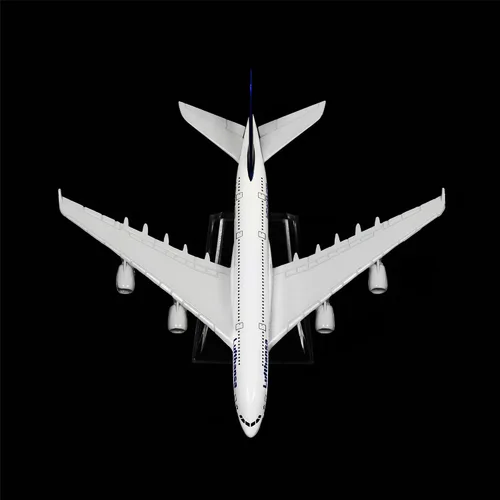Vista 3 de 24-Hours Alemania Deutsche Lufthansa AG A380 Modelo de aleación de metal sólido Aeronave