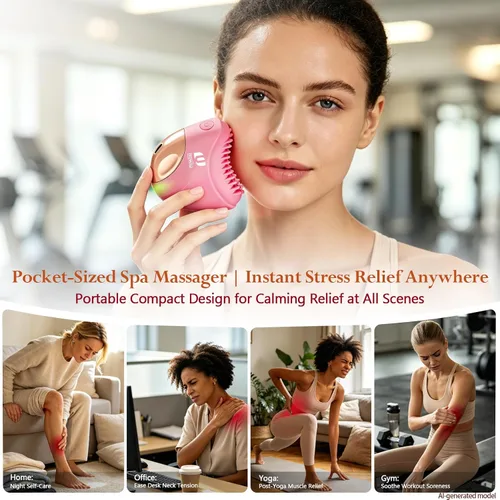 Vista 8 de Electric Heated Lymphatic Brush with Thick Raised Silicone Bristles
