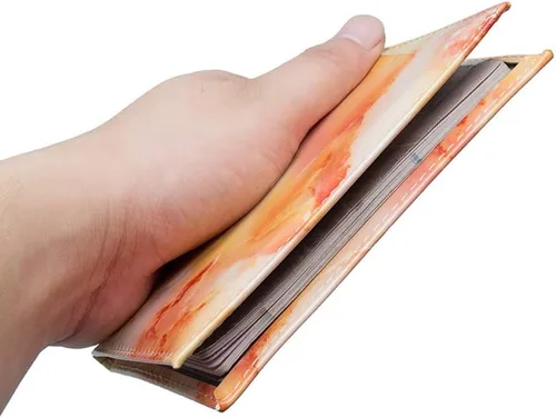 Vista 5 de Funda para pasaporte con diseño de mármol, cartera de viaje para guardar de forma segura pasaporte, tarjetas de visita, tarjetas de crédito