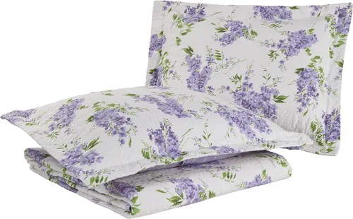 Vista 6 de Laura Ashley - Juego de edredón individual, ropa de cama reversible de algodón con funda a juego, decoración ligera para todas las estaciones