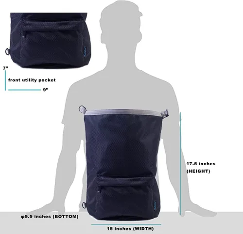 Vista 2 de Contenedor de viaje de comida para perros, bolsa de viaje de comida para perros, 42 tazas 10L con bolsillo frontal de almacenamiento y correa