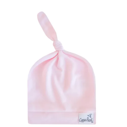 Vista 30 de Copper Pearl Gorro de bebé con nudo superior elástico suave Dolce