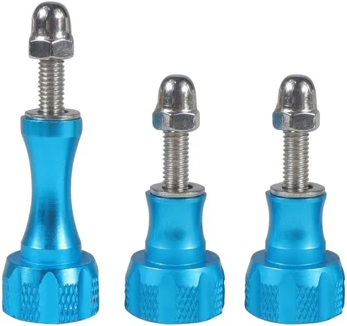 Vista 11 de Tornillos adaptadores de tuerca de perno de aluminio CNC de pulgar largo y corto, compatibles con GoPro Hero 8 7 6 5 4 Connector (negro)
