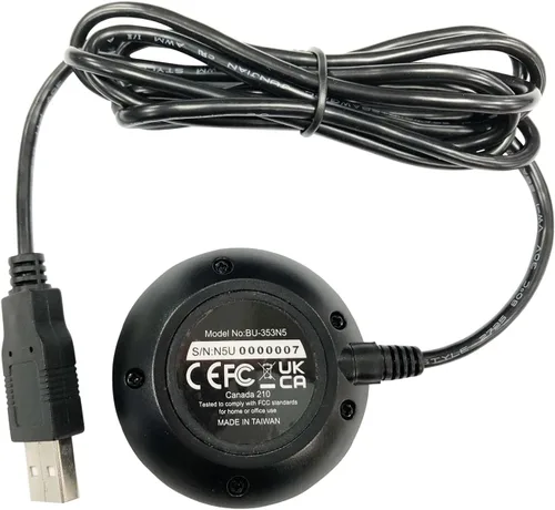 Vista 6 de GlobalSat BU-353N5 Receptor USB GNSS, negro, fabricado en Taiwán