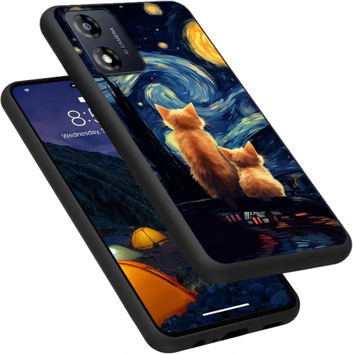 Vista 257 de Funda para Motorola Moto G Play 4G 2024, delgada y ligera, de silicona de TPU suave, color negro, ultrafina, para Motorola Moto G Play 4G 2024, Art