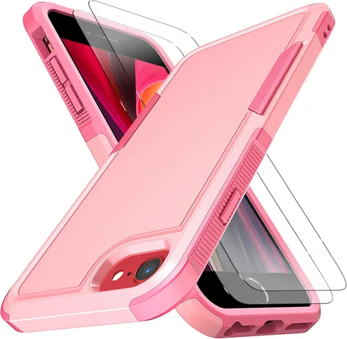 Vista 7 de YmhxcY Funda para iPhone SE 2022/2020, iPhone 8/7 con protector de pantalla integrado a prueba de caídas, 3 capas de cubierta duradera, a prueba