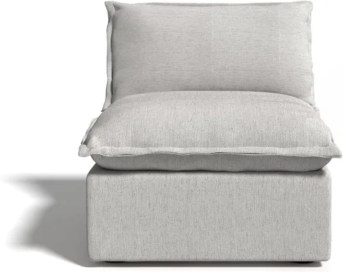 Vista 43 de Sofá modular de mezcla de lino para sala de estar, cómodo sofá modular con relleno de plumón, moderno sofá cama convertible con asiento profundo
