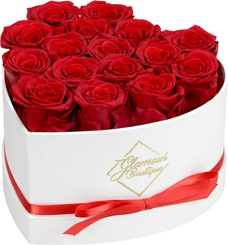 Vista 12 de GLAMOUR BOUTIQUE Rosas preservadas en una caja, regalos para ella, esposa y mamá, decoración de flores de rosas para regalo de cumpleaños, ramo