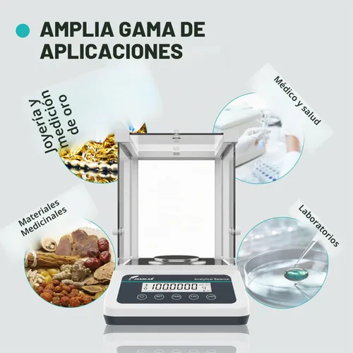 Vista 7 de JOANLAB FA1204N Balanza analítica, 0.1mg Calibración dual