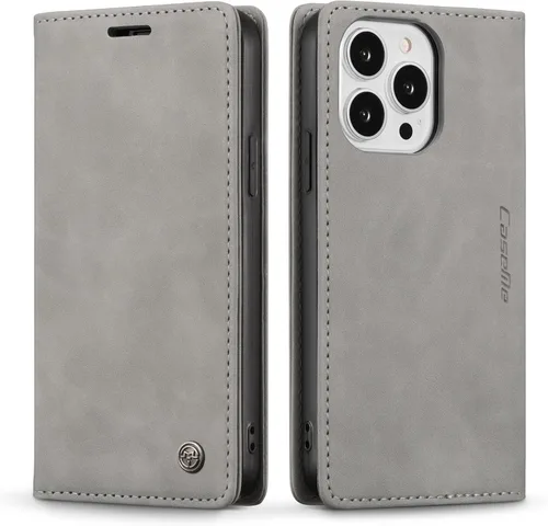 Vista 92 de QLTYPRI Para iPhone Air Case Wallet Con Tarjetero, Vintage PU Cuero Kickstand Cierre Magnético A Prueba De Golpes Folio Libro Funda Para IPhone 17