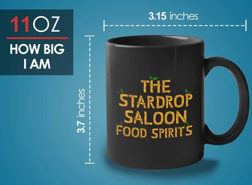 Vista 6 de Bubble Hugs Taza de café de videojuegos – The Stardrop Saloon Food Spirits – Farming Country Adventure Gaming Gamer Stardew Pelican Town 11 onzas