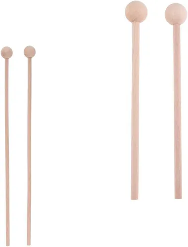 Vista 4 de 1 Pair Wood Mallets Percussion Chime, Xylophone, Wood Block, Glockenspiel Accessory, 22cm 8.66inch