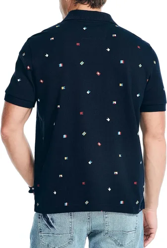 Vista 2 de Nautica Men's Classic Fit Printed Deck Polo