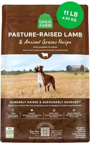Vista 17 de Open Farm - Alimento seco para perros con cerdo y granos ancestrales, receta de cerdo criado de forma humanitaria con granos sanos, sin saborizantes
