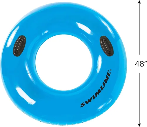 Vista 4 de Flotador De Anillo De Tubo Interior De Piscina Inflable - 48" - Azul