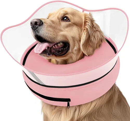 Vista 12 de Supet Collar de Cono Inflable Elevado para Perros para Evitar que se Laman, Alternativa de Cono Suave para Perros Después de Cirugía, Collar de Dona