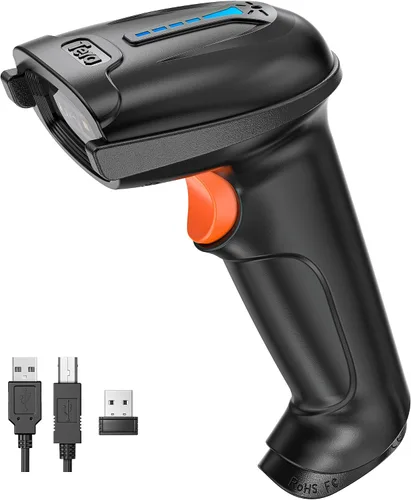 Vista 17 de Tera Escáner de Códigos de Barras Inalámbrico Versátil 2-en-1 (2.4Ghz Inalámbrico + USB 2.0 Con Cable) con Indicador de Nivel de Batería, Distancia