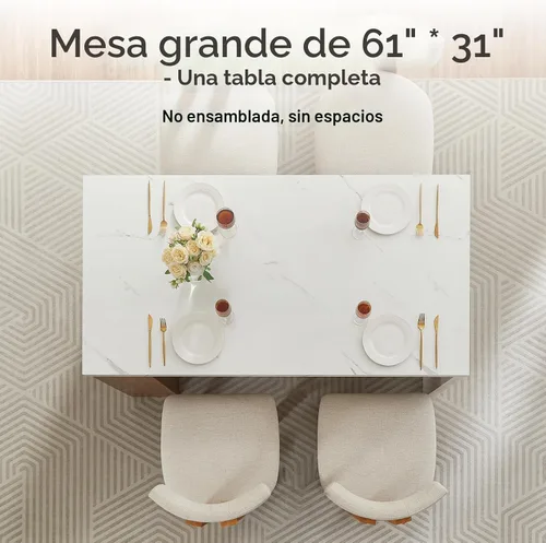 Vista 4 de ONBRILL Mesa completa de mesa de isla de cocina de 61 x 31 pulgadas con espacio de almacenamiento, toma de corriente y luces LED, mesa de comedor