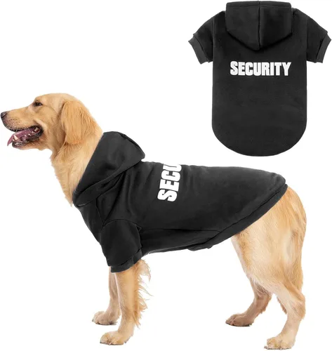 Vista 33 de BINGPET - Sudaderas con capucha de seguridad para perros, suéter para cachorros, abrigos para perros para clima frío, suéter con capucha abrigado