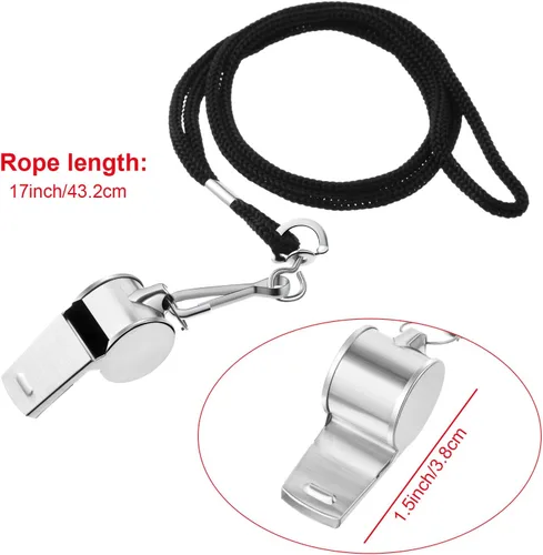 Vista 4 de BBTO Referee Hat and Whistle with Lanyard, Football Referee Costume