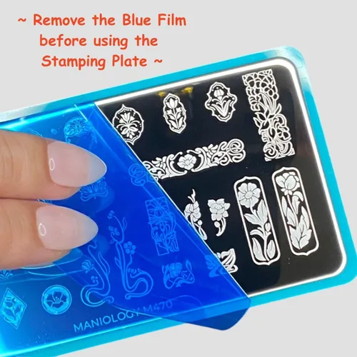 Vista 4 de Maniology Pardon My French Nail Stamping Plate Uñas francesas fáciles Diseño de uñas simple para manicura minimalista, plantilla rectangular