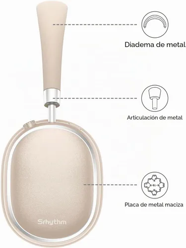 Vista 2 de Srhythm NiceComfort 95 Auriculares inalámbricos con cancelación de ruido adaptativos Bluetooth con audio espacial, transparencia, ENC, sonido HD