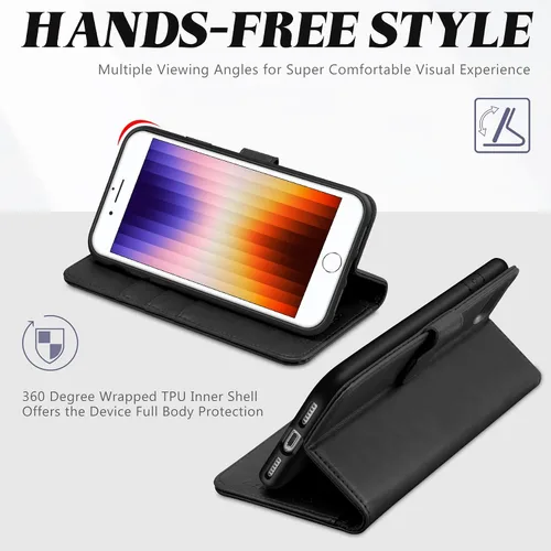 Vista 4 de TUCCH - Funda tipo cartera compatible con iPhone 8