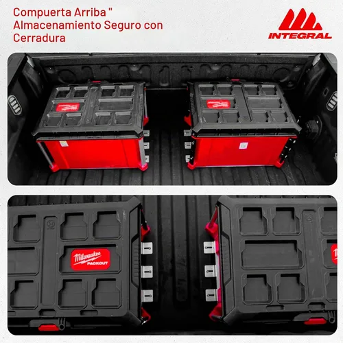 Vista 5 de Integral Placa de montaje compatible con Milwaukee Packout - Placa base de aluminio para embalaje (placa completa)