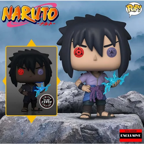 Vista 2 de Funko Naruto Shippuden Sasuke Uchiha (Rinnegan) Figura pop (exclusivo de anime AAA)