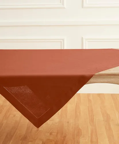 Vista 78 de Solino Home Mantel de lino blanco de 52 x 52 pulgadas, mantel cuadrado de lino 100% puro, con dobladillo clásico, lavable a máquina para verano
