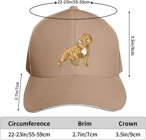 Vista 3 de American Bully Hat Gorra de béisbol Gorra de lengua de pato Gorra al aire libre Moda Negro